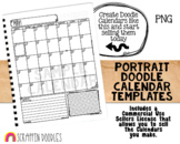 Doodle Calendar Templates - Portrait - Create BUJO Doodle 