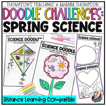 Preview of Doodle Challenges SPRING SCIENCE | No Prep Printables