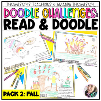 Preview of Doodle Challenges | Visualizing | Mental Image | Fall Reading Comprehension