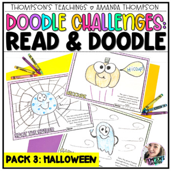 Preview of Doodle Challenges | Visualizing | Mental Image | Halloween Reading Comprehension