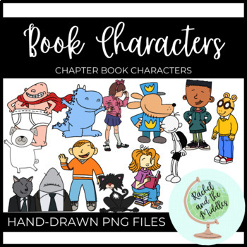 Preview of Doodle Character Clip Art - Chapter Book Characters
