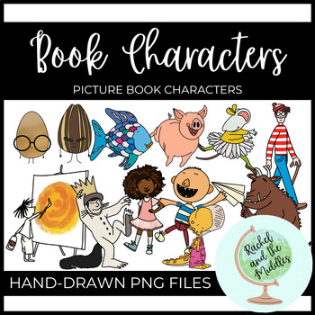 Preview of Doodle Character Clip Art - Picture Book Characters (2)