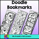 Doodle Coloring Bookmarks