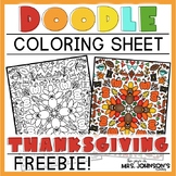 Doodle Coloring Sheet: Thanksgiving Freebie!