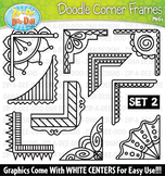 Doodle Corner Frames Clipart Set 2 {Zip-A-Dee-Doo-Dah Designs}