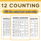 Doodle Counting On Addition Worksheets, Counting to 10.