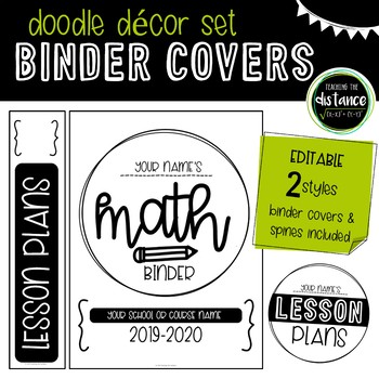 Preview of Doodle Decor Binder Covers and Spines