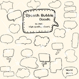 Doodle Delight: Speech Bubble Clipart Set