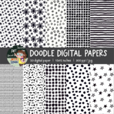 Doodle Digital Papers & Backgrounds