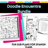 Doodle Emergency Sub Plans for Spanish Class Bundle