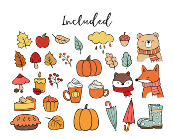 Halloween Functional Doodle Stickers, Fall Stickers, Autumn