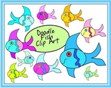 FREE Doodle Fish Clip Art
