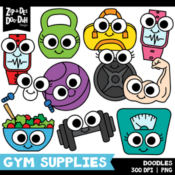 Art Supplies Doodles Clipart Set {Zip-A-Dee-Doo-Dah Designs}