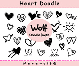 Doodle Font Heart