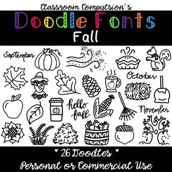 Preview of Doodle Fonts Fall (for Personal and Commercial Use)