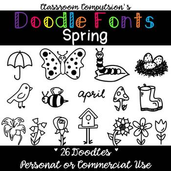 Preview of Doodle Fonts Spring (for Personal and Commercial Use)