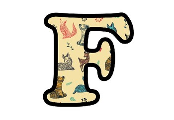 Preview of Doodle Forest Animals Bulletin Board Letters, Animals, Classroom Decor