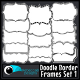 Doodle Border Frames Clip Art Set 1