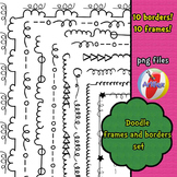 BORDERS. Doodle Frames & Borders Set: 20 items