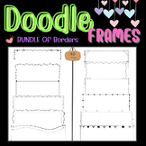 Doodle Frames Clip Art《Bundle》- Hand Drawn Borders 40 in total