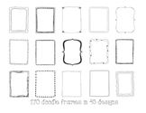 Frames / Borders - Doodle Frames Mega Bundle - 170 Frames 