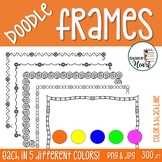 Doodle Frames and Borders Clip Art Set