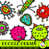 Doodle Germs Clip Art Medical Cartoons