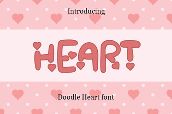 Preview of Doodle Heart Font : Valentine Font