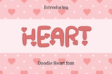 Doodle Heart Font : Valentine Font