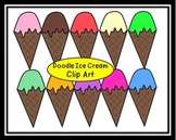 Doodle Ice Cream Cones Clip Art