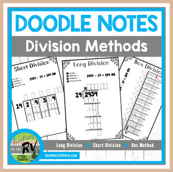 Preview of Doodle Notes  |  Interactive Notebooks  |  Division Strategies
