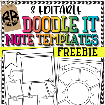 Preview of Doodle It Note Templates FREE
