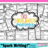 Doodle-It Notes Holiday Activity Posters : Writing Prompts