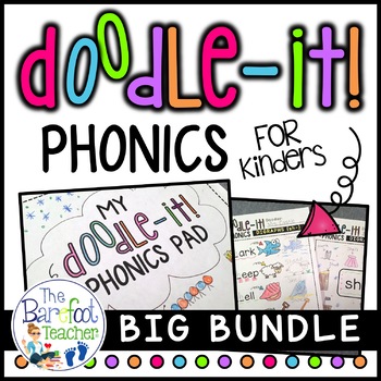 Preview of Doodle It Phonics - Blends, Digraphs, CVC & Rhyming Words, Vowels, Alphabet