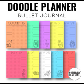 Printable October Bullet Journal 2021 (Undated) (Works for Any Year)