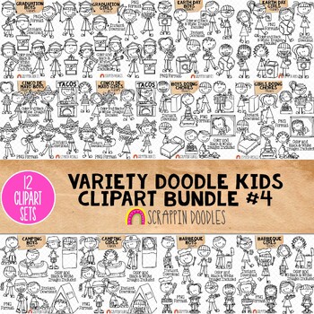 Doodle Kids ClipArt Bundle #4 {Scrappin Doodles} by Scrappin Doodles