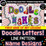 Doodle Letter Name Designs! Back-to-School Middle School A