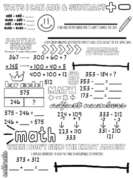 Preview of Doodle Math Review - Addtion & Subtraction