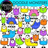 Doodle Monster Clipart {Creative Clips Clipart}