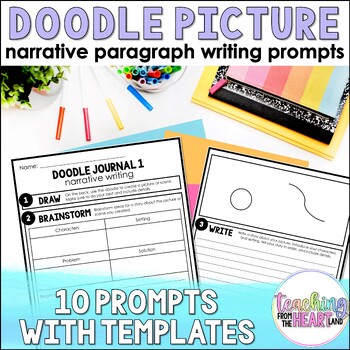 Doodle Narrative Paragraph Writing Prompts & Outline | TPT