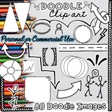 Doodle Note Clip Art Commercial and Personal Use