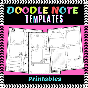 Preview of Doodle Note Templates For Any Subject Printables