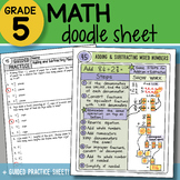Math Doodle - Adding & Subtracting Mixed Numbers - So EASY