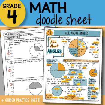 Preview of Math Doodle - All About Angles - So EASY to Use! PPT Included!