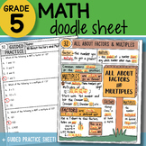 Math Doodle - All About Factors and Multiples - PPT Included!