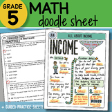 Math Doodle - All About Income - So EASY to Use! PPT Included!