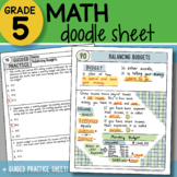 Math Doodle - Balancing Budgets - So EASY to Use! PPT Included!