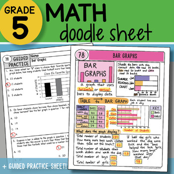 Preview of Math Doodle - Bar Graphs - So EASY to Use! PPT Included!