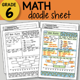 Math Doodle Sheet - Box Plots - EASY to Use Notes - PowerP