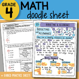Doodle Sheet - Budgeting and Allowance - SO EASY to Use! P